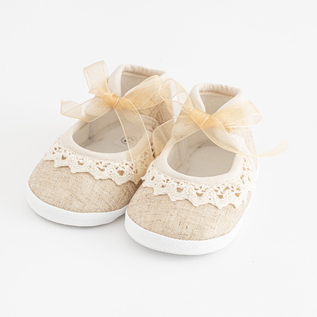 E-shop Dojčenské krajkové capačky New Baby hnedá 3-6 m, 3- 6 m - 52381