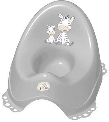 E-shop MALTEX Nočník protišmykový s hudbou Zebra - grey
