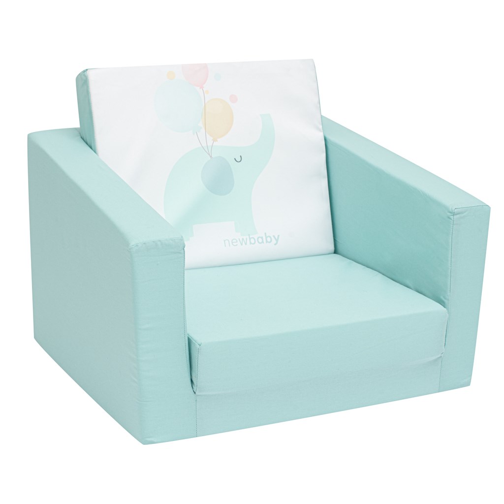 E-shop Detské rozkladacie kreslo New Baby Elephant mätová - 52579