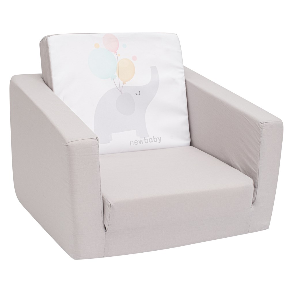 E-shop Detské rozkladacie kreslo New Baby Elephant sivá - 52580