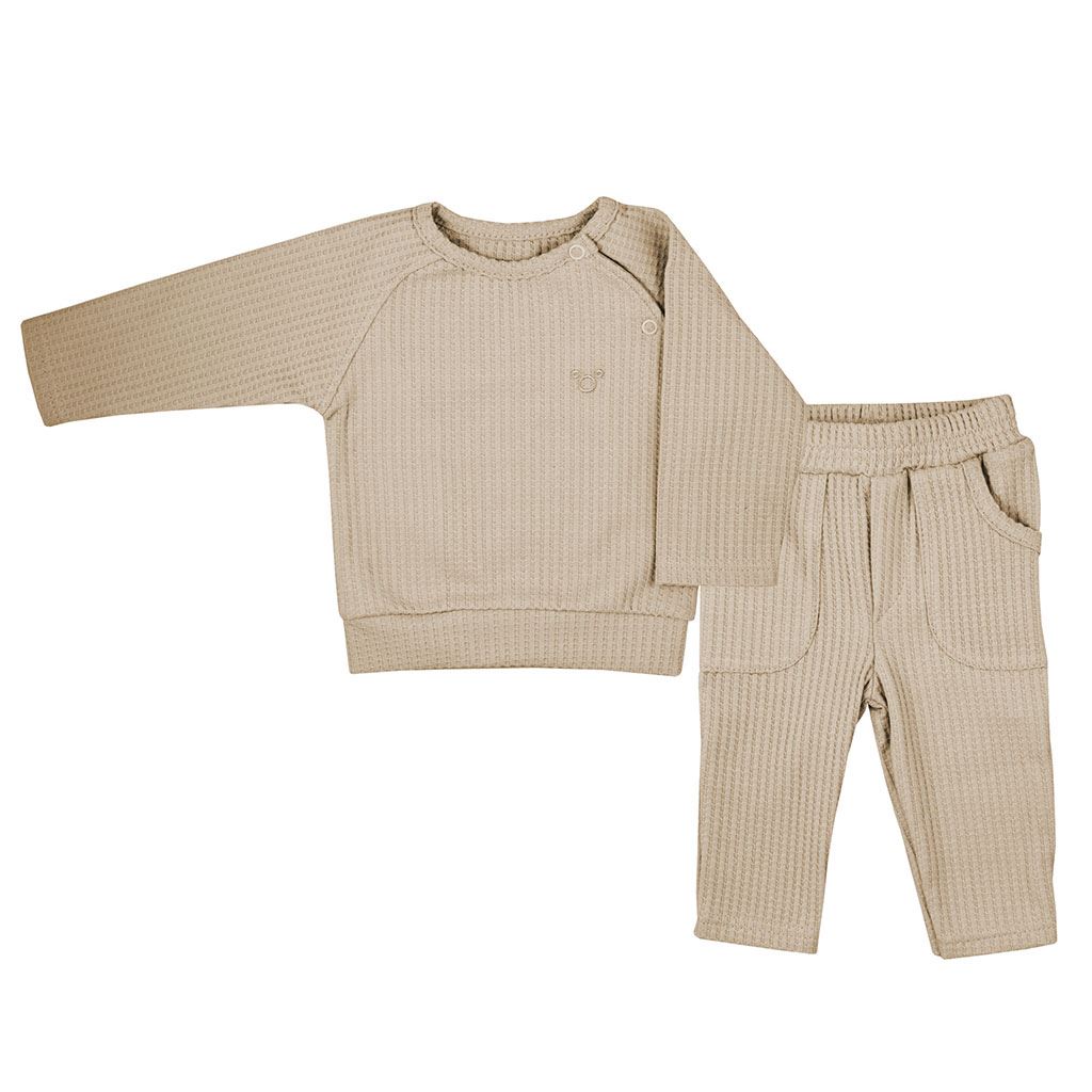 E-shop Dojčenské tričko s dlhým rukávom a tepláčky Koala Bello beige, 68 (4-6m) - 52426