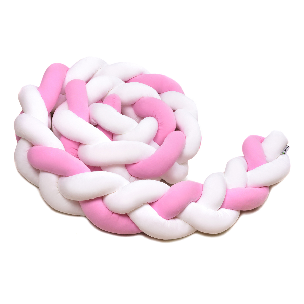 E-shop T-TOMI Pletený mantinel 180 cm White + Pink
