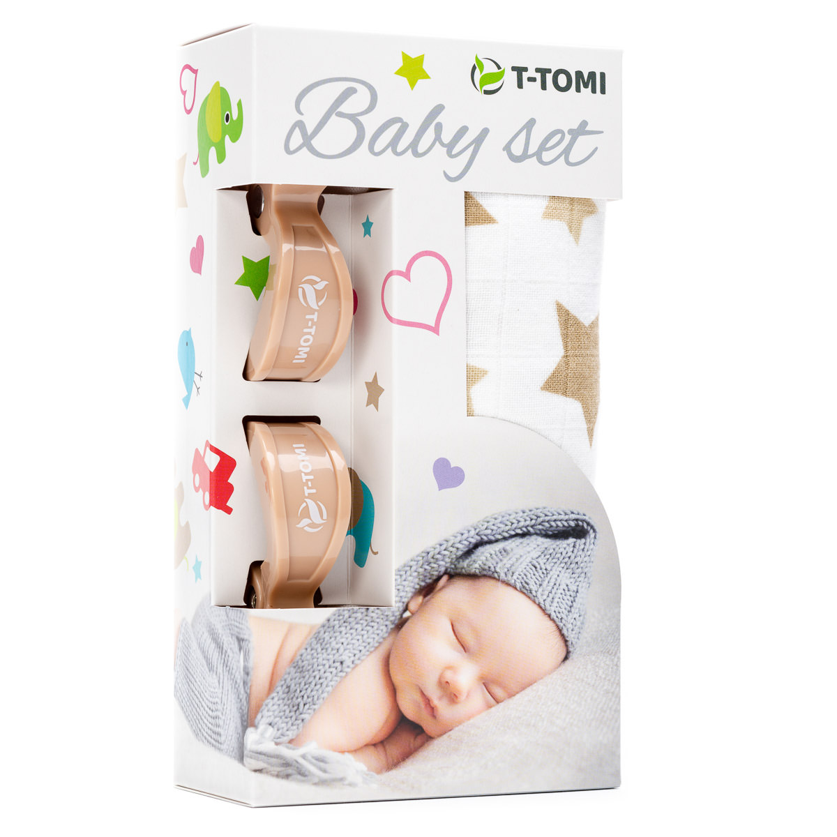 E-shop T-TOMI BABY SET - Beige stars