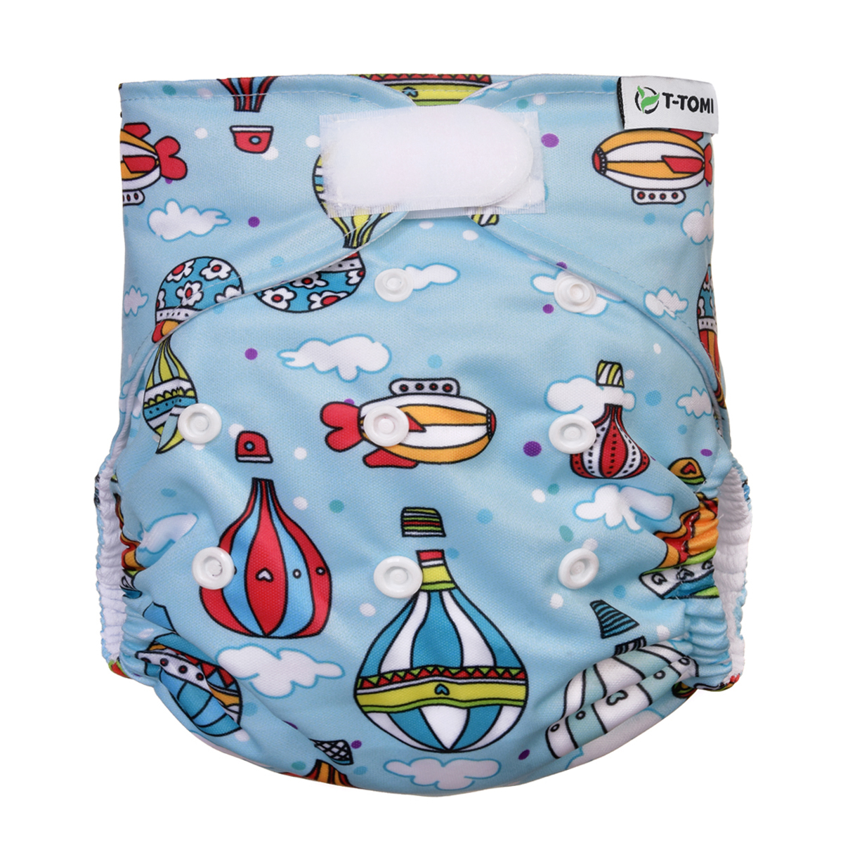 E-shop T-TOMI Nohavičková plienka AIO - prebaľovací set suchý zips Air balloons