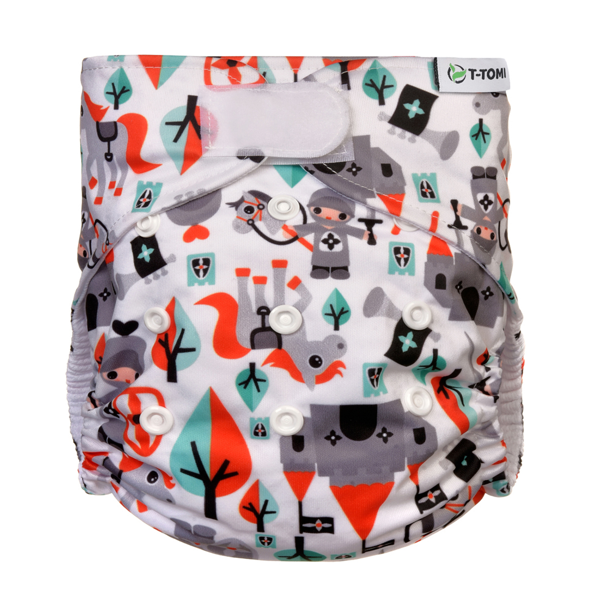 E-shop T-TOMI Nohavičková plienka AIO - prebaľovací set suchý zips Knights