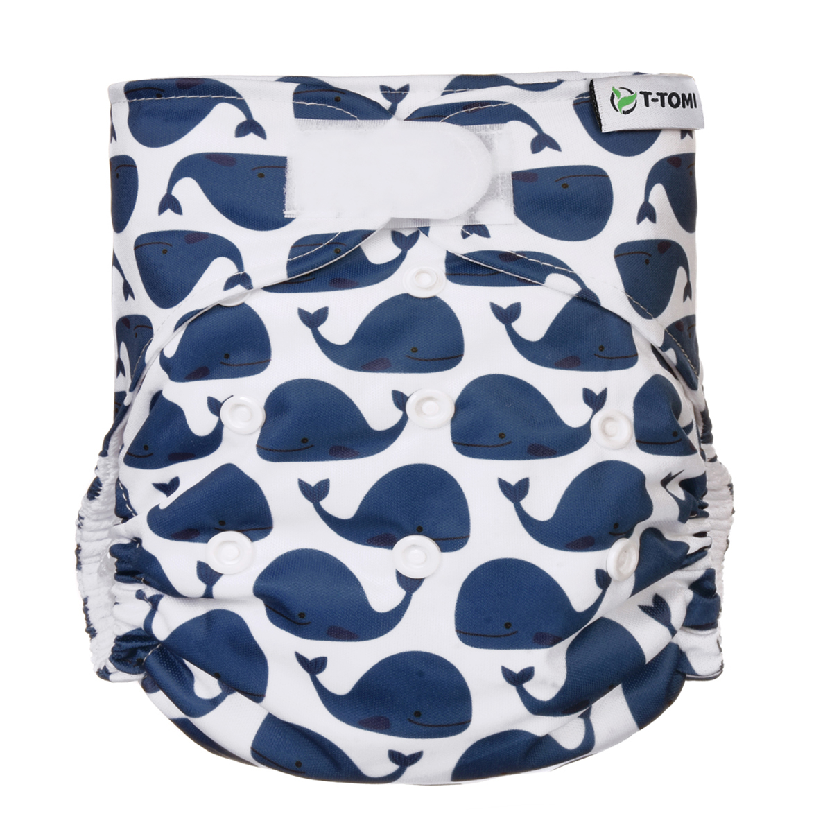 E-shop T-TOMI Nohavičková plienka AIO - prebaľovací set suchý zips Whales
