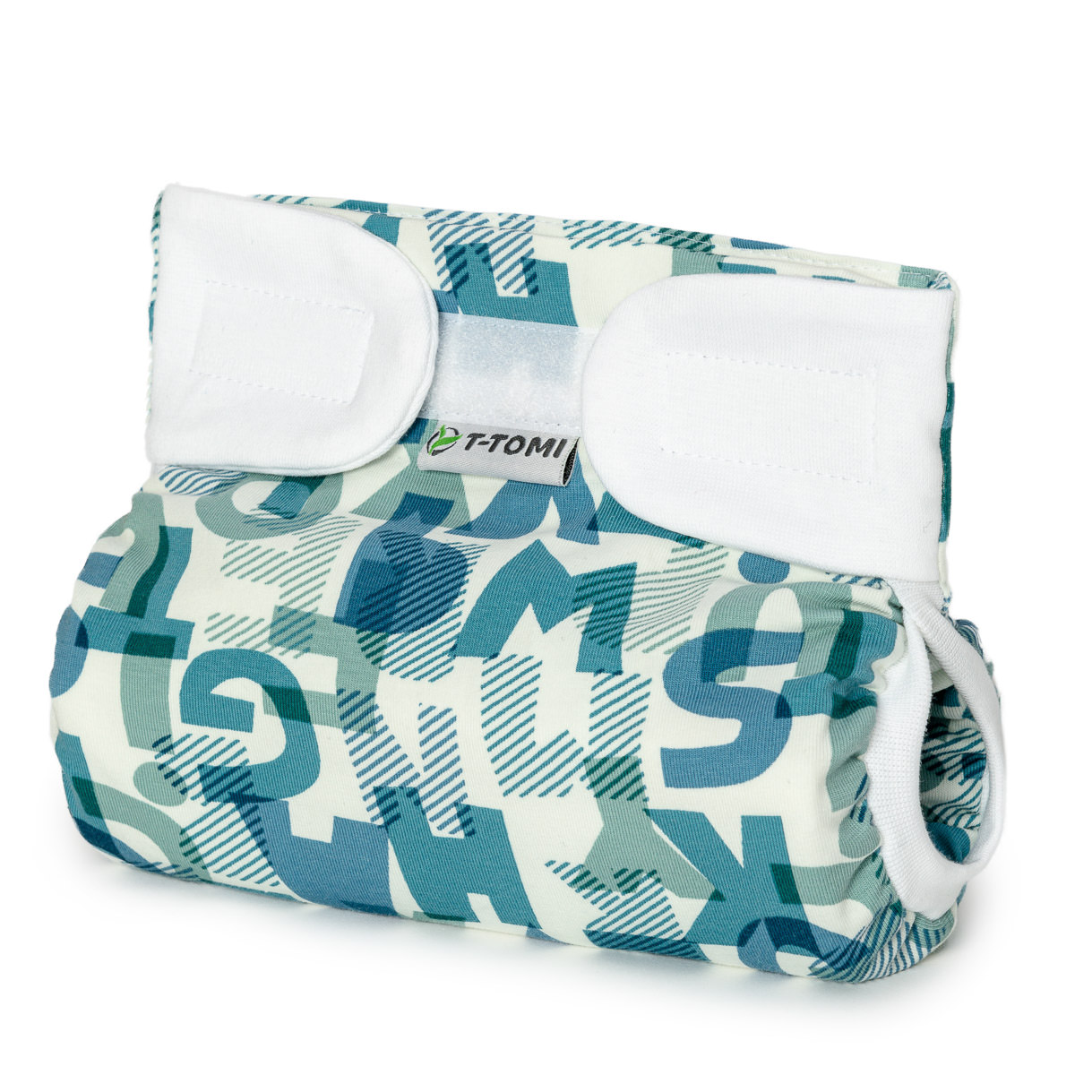 T-TOMI Ortopedické abdukčné nohavičky - suchý zips Green alphabet (3-6kg)