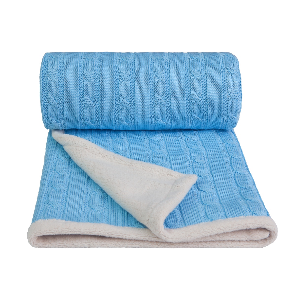 E-shop T-TOMI Pletená deka WARM Blue
