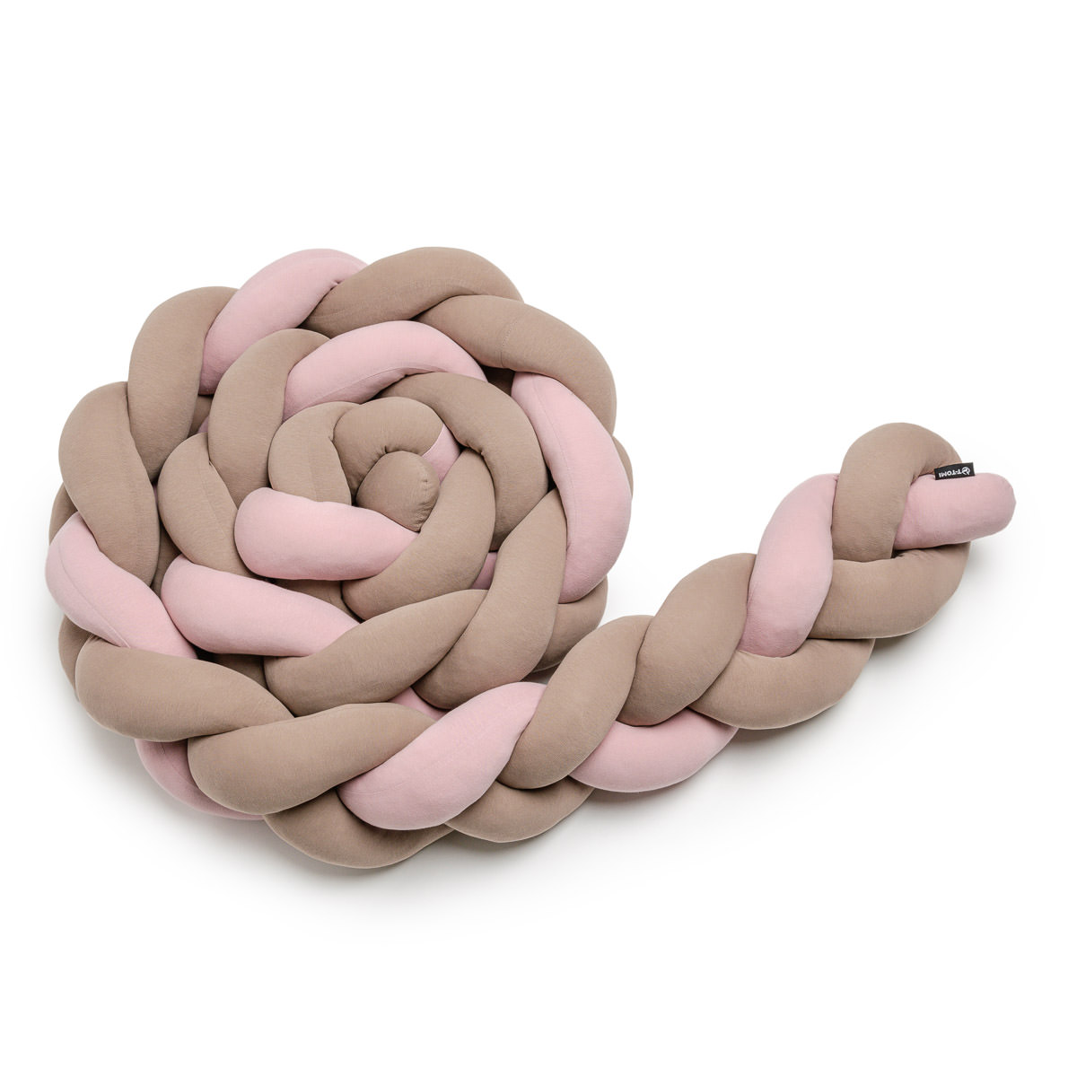 E-shop T-TOMI Pletený mantinel 180 cm Pink + Mocca