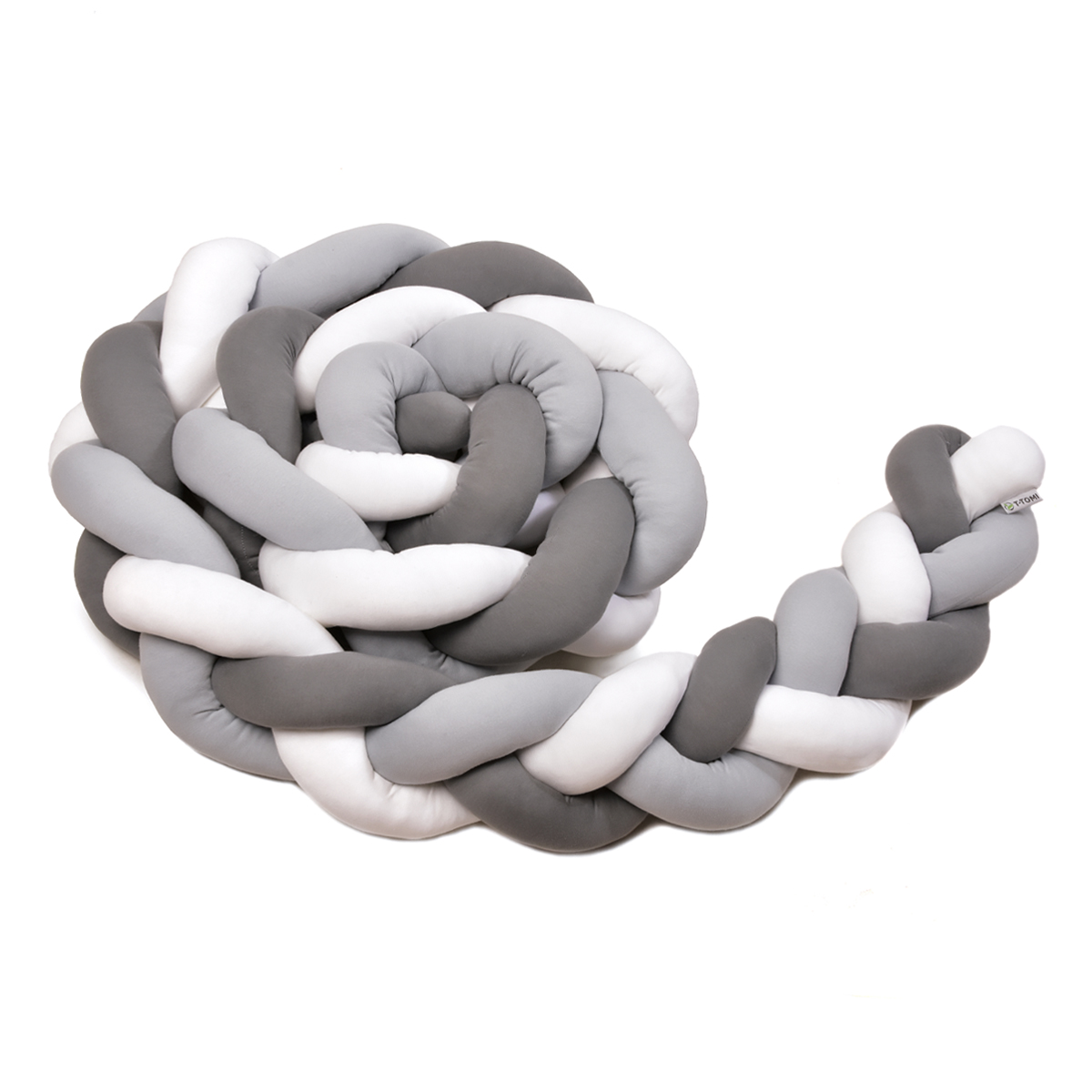 E-shop T-TOMI Pletený mantinel 360 cm White + Grey + Anthracite