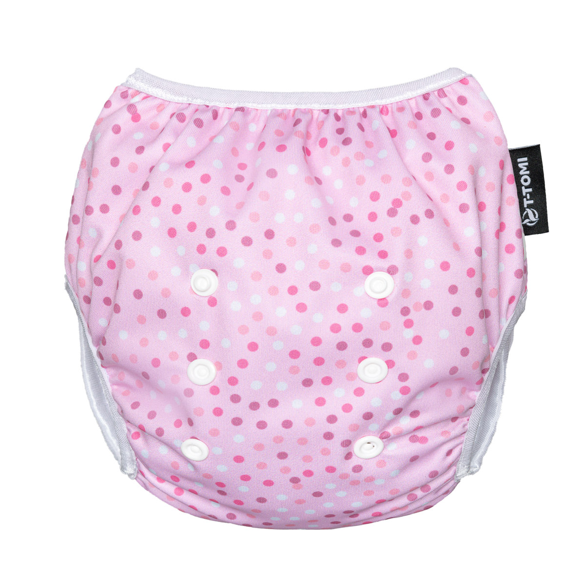 E-shop T-TOMI Plienkové plavky s volánom Pink dots