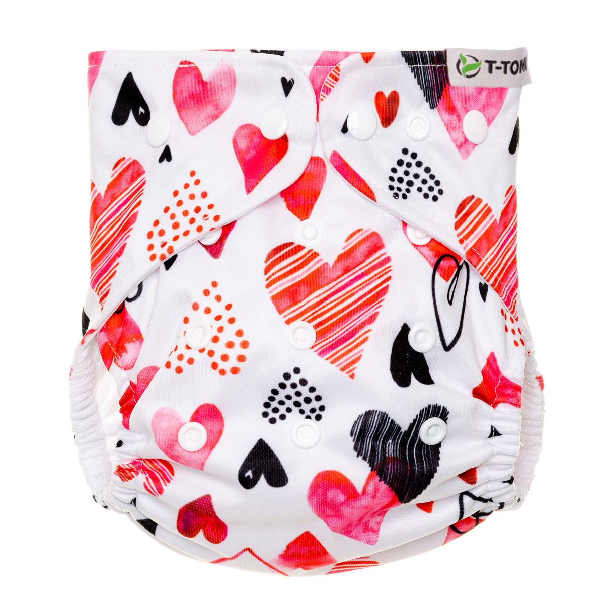E-shop T-TOMI Nohavičková plienka AIO - prebaľovací set patentky Hearts
