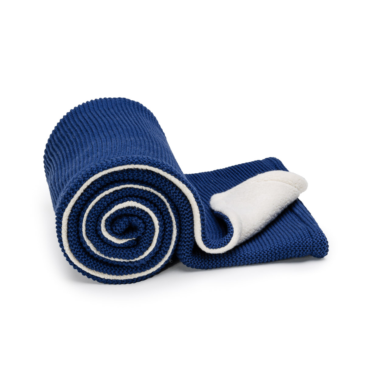 E-shop T-TOMI Pletená deka WARM Dark blue waves