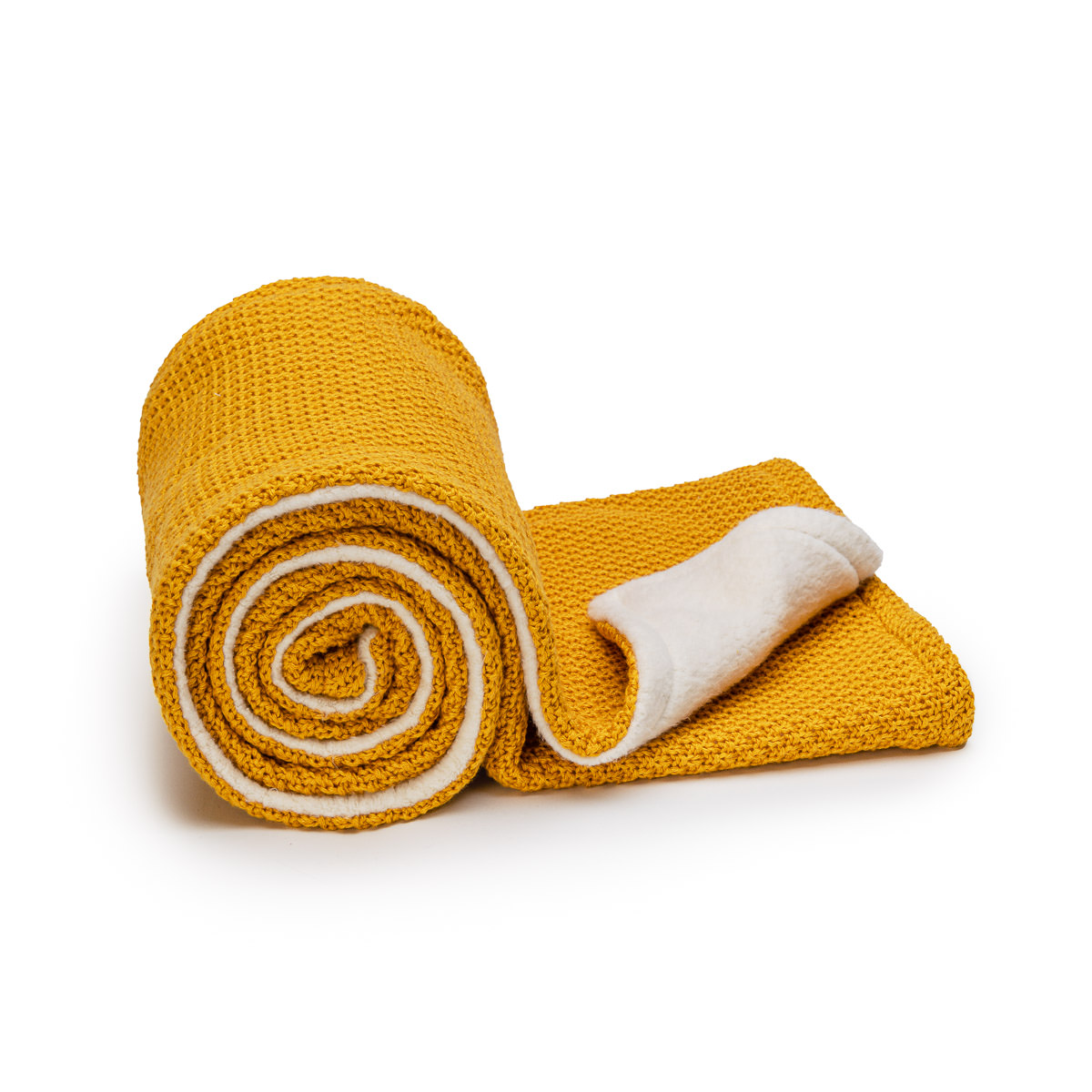 E-shop T-TOMI Pletená deka WARM Mustard