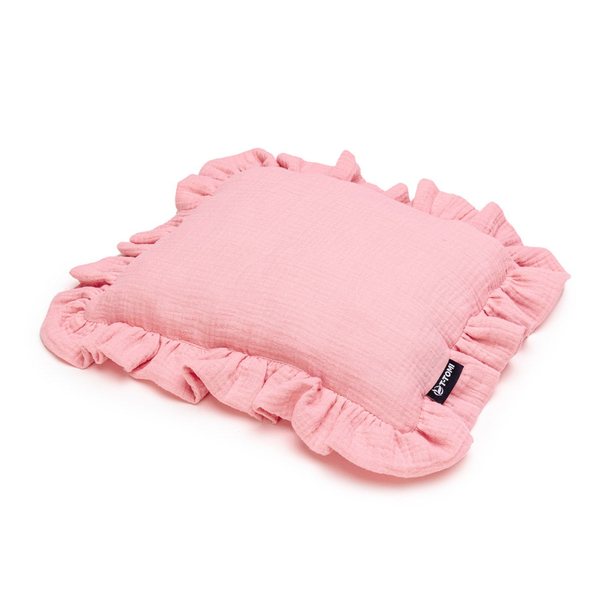 E-shop T-TOMI Mušelínový vankúšik s volánom Pink