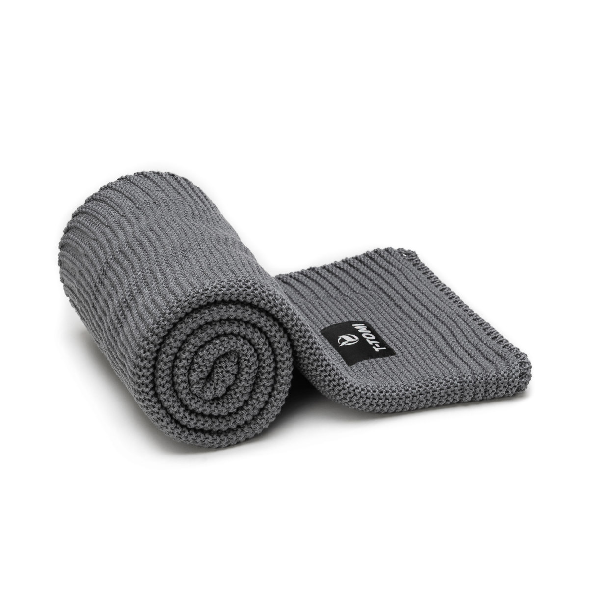 E-shop T-TOMI Pletená deka Dark grey waves