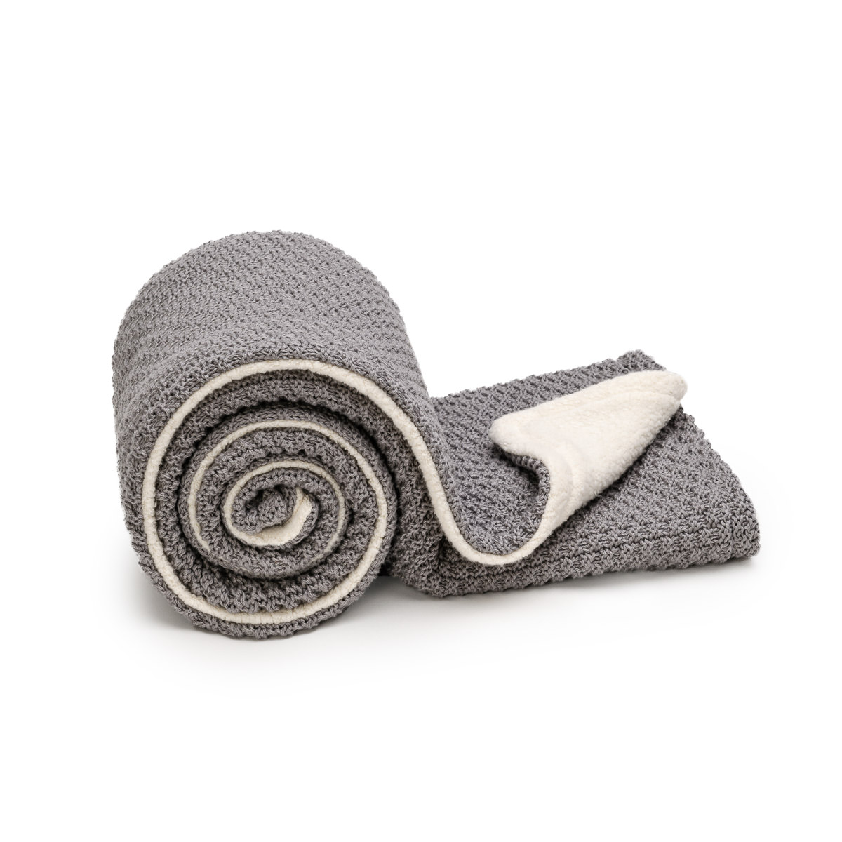 E-shop T-TOMI Pletená deka WARM Cloud grey
