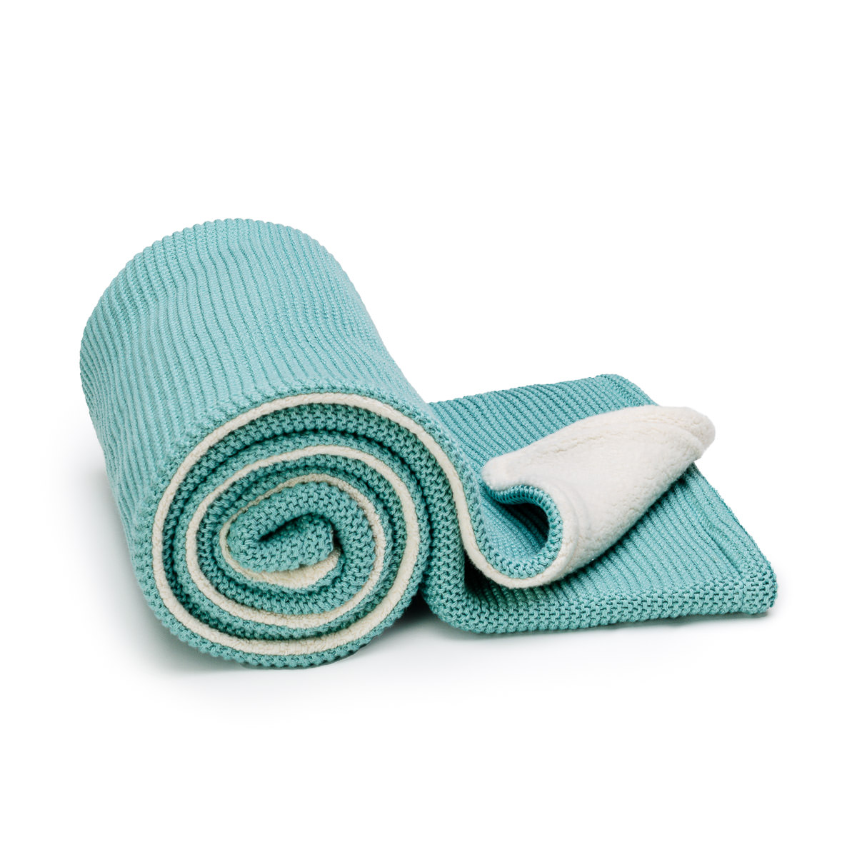 E-shop T-TOMI Pletená deka WARM Mint waves