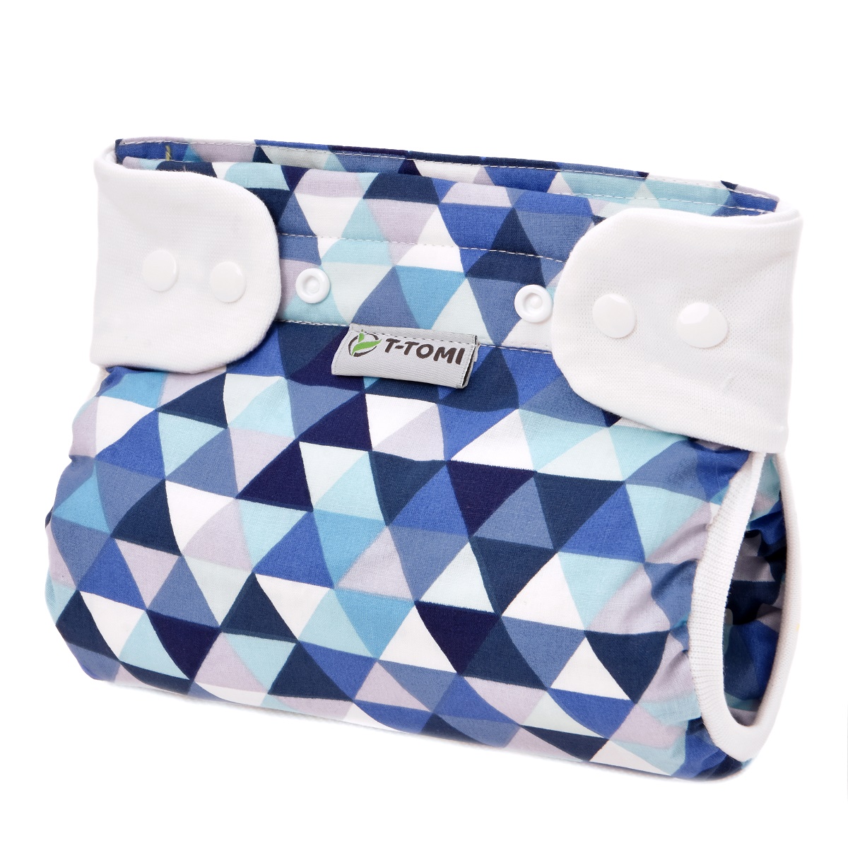 E-shop T-TOMI Ortopedické abdukčné nohavičky - patentky Blue triangles (5-9kg)