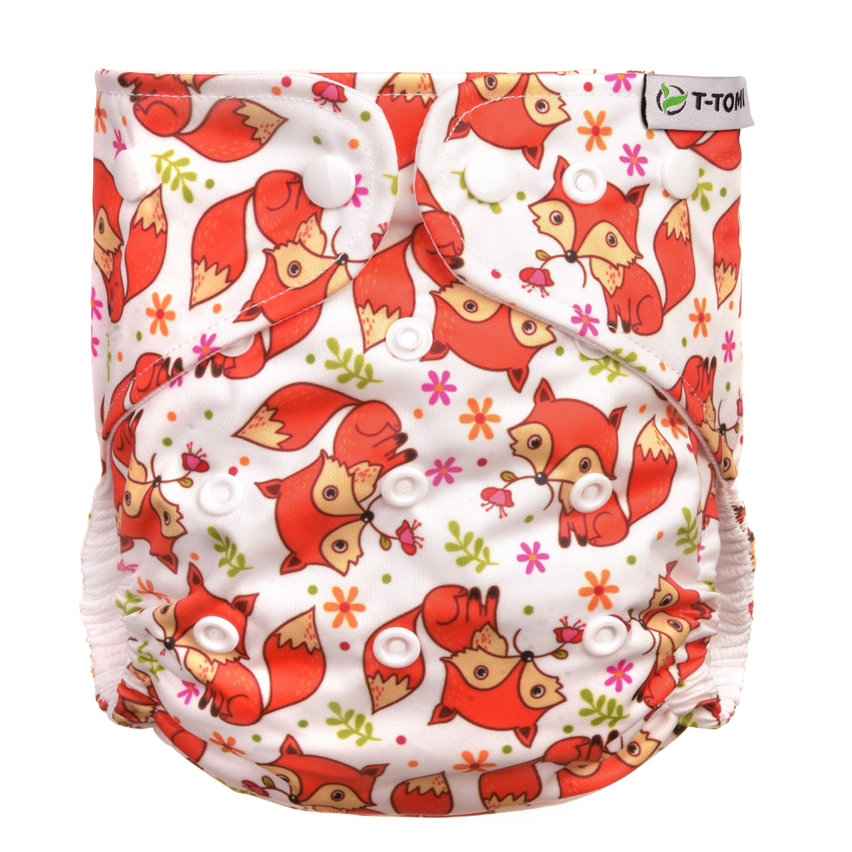 E-shop T-TOMI Nohavičková plienka AIO - prebaľovací set patentky Foxes