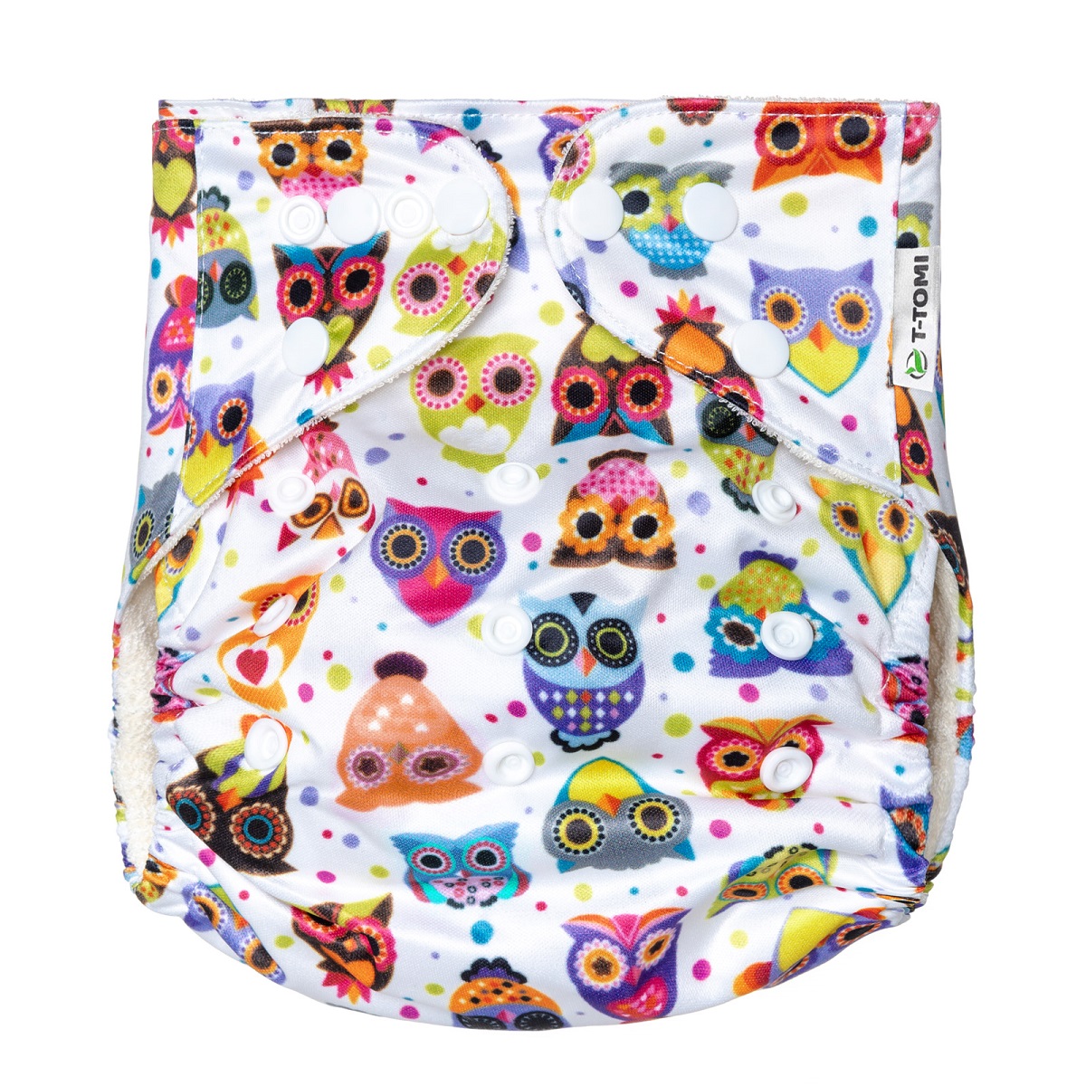 E-shop T-TOMI Nohavičková plienka AIO - prebaľovací set patentky Owl friends