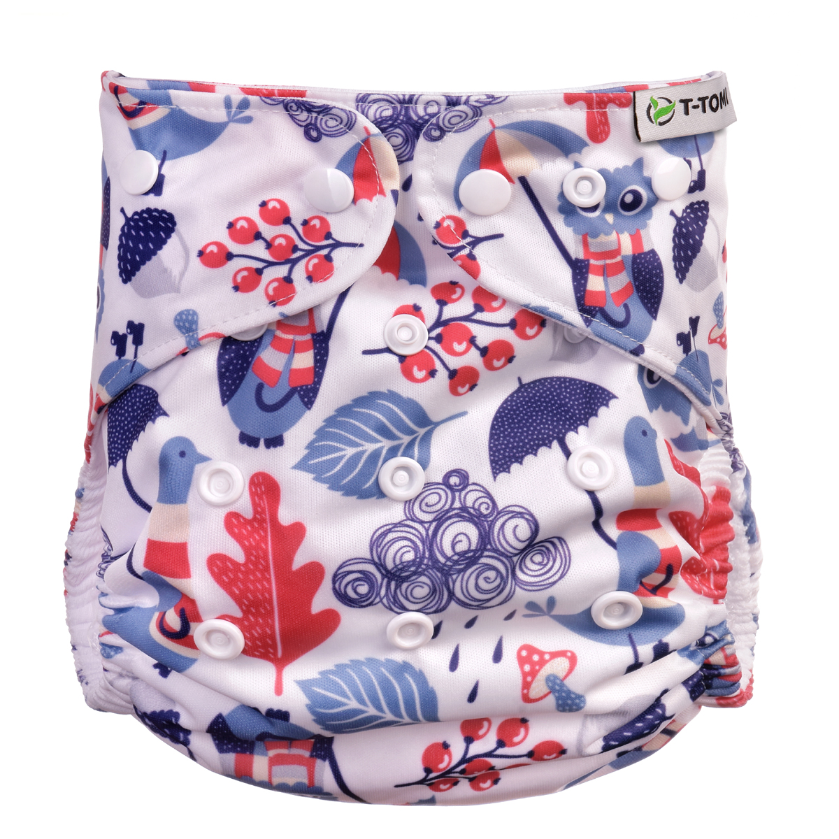 E-shop T-TOMI Nohavičková plienka AIO - prebaľovací set patentky Owls