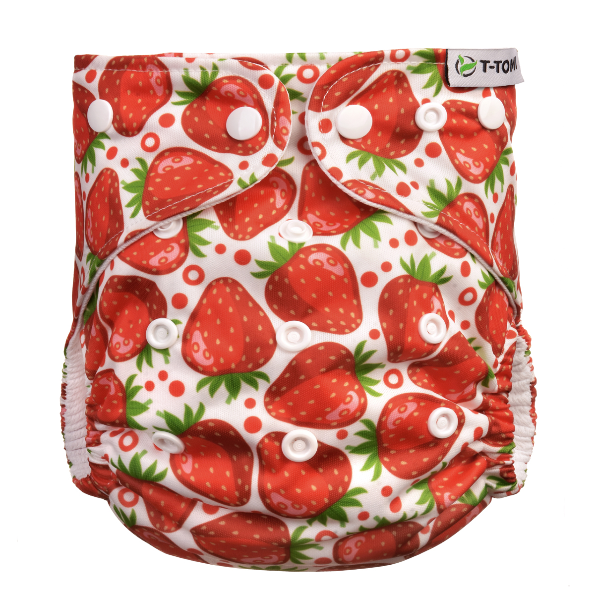E-shop T-TOMI Nohavičková plienka AIO - prebaľovací set patentky Strawberries