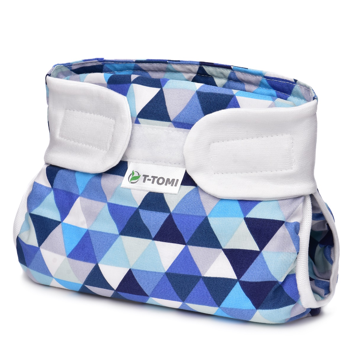 T-TOMI Ortopedické abdukčné nohavičky - suchý zips Blue triangles (3-6kg)