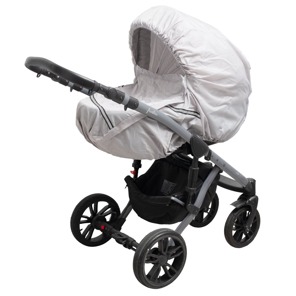 E-shop Pláštenka na kočík s reflexným prvkom New Baby Basic sivá - 53048