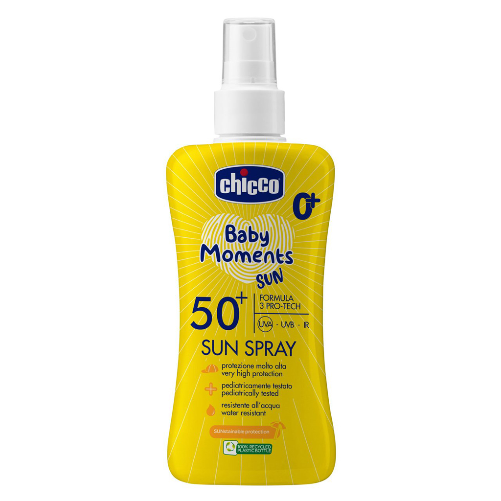 E-shop CHICCO Sprej detský na opaľovanie SPF50+, 150 ml 0m+