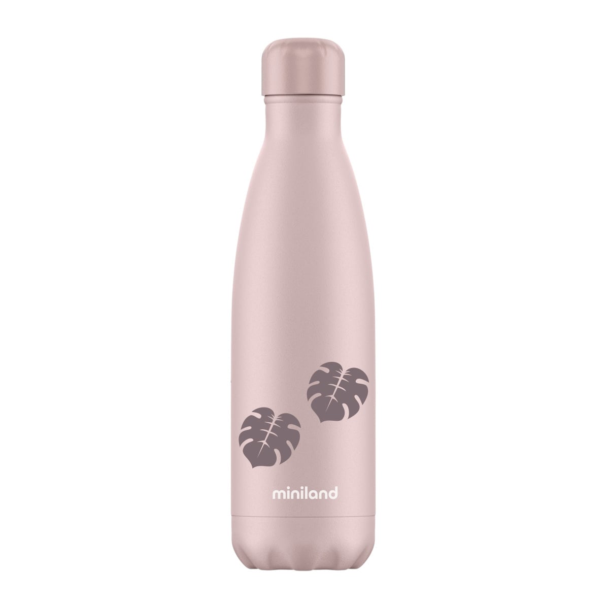 E-shop Miniland Terra Termosková fľaša, 500ml, ružová/listy