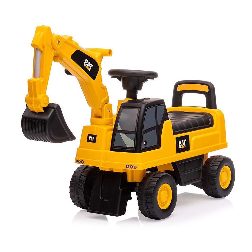 E-shop Detské odrážadlo rýpadlo so zvukom CAT Excavator Milly Mally žlté - 53692