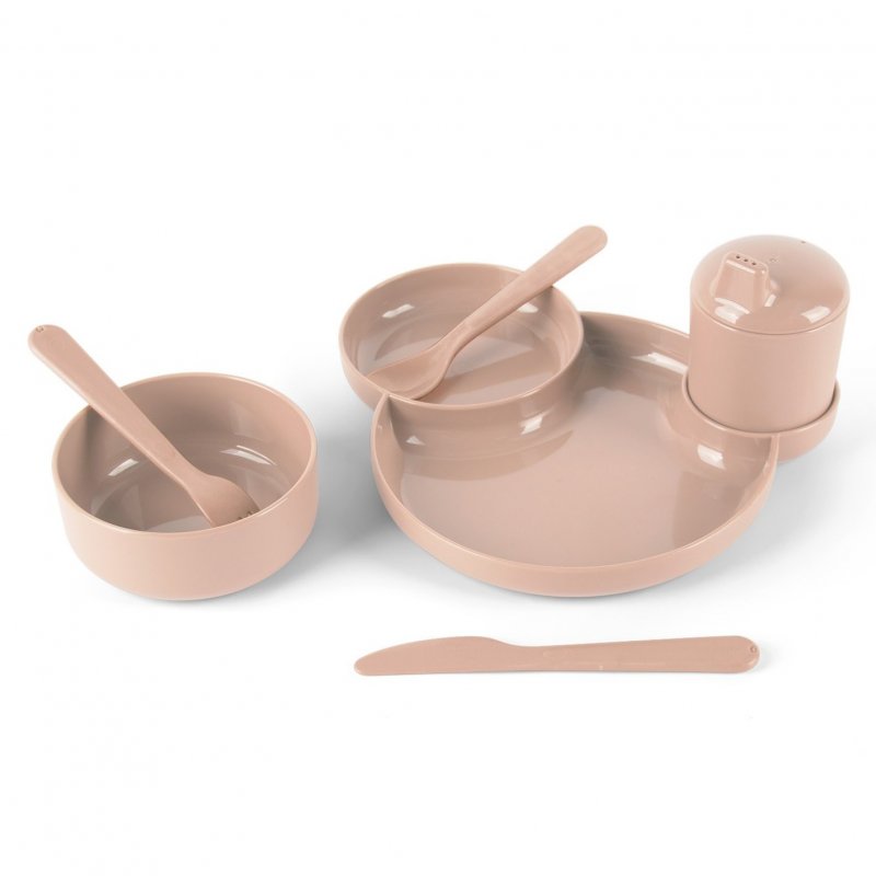 E-shop DANTOY Tiny Bio jedálenský set Nude 7ks 0m+