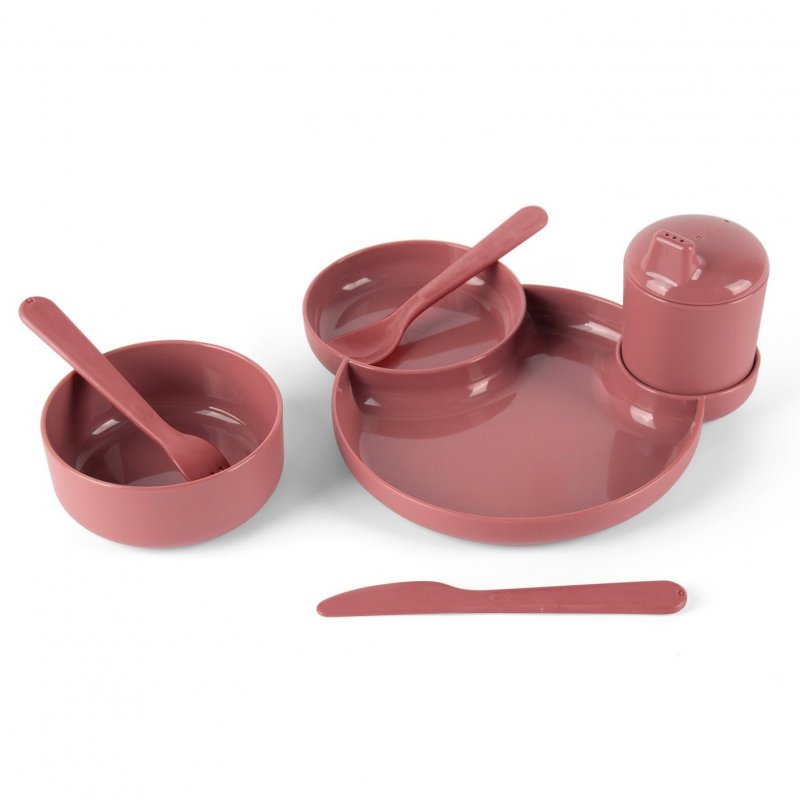 E-shop DANTOY Tiny Bio jedálenský set Red 7ks 0m+