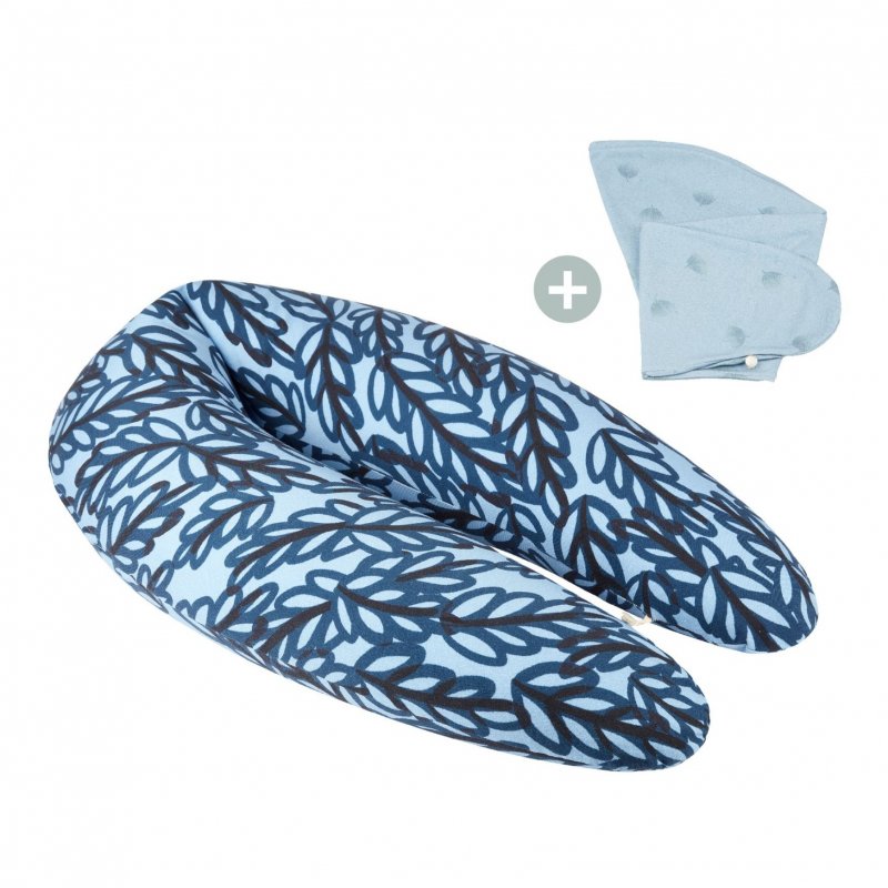E-shop Babymoov Multifunkčný vankúš B.LOVE BUNDLE Vegetal + náhradný poťah Wind Blue
