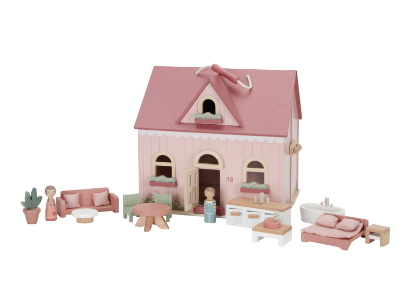 E-shop Little Dutch Domček pre bábiky drevený prenosný