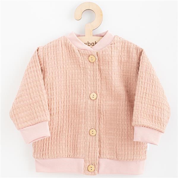 E-shop Dojčenský mušelínový kabátik New Baby Comfort clothes ružová, 86 (12-18m) - 53339
