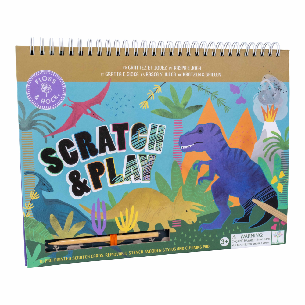 E-shop 47P5973 Floss&Rock Tabuľka s vyškrabávačkami Dinosaurus