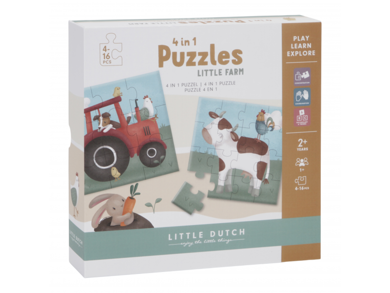 E-shop Little Dutch Puzzle 4v1 Farma