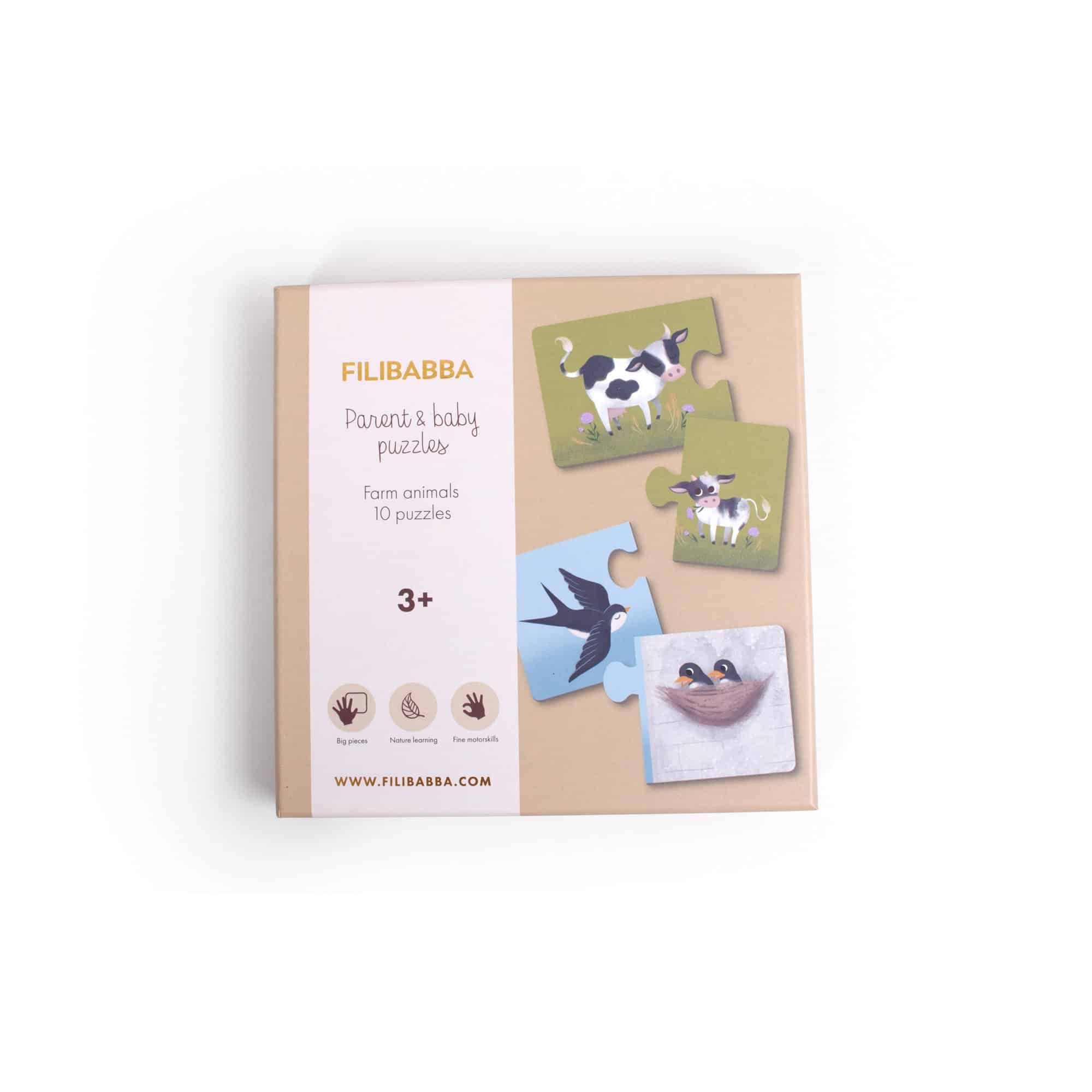 E-shop FILIBABBA PARENT AND BABY PUZZLES FARM ANIMALS