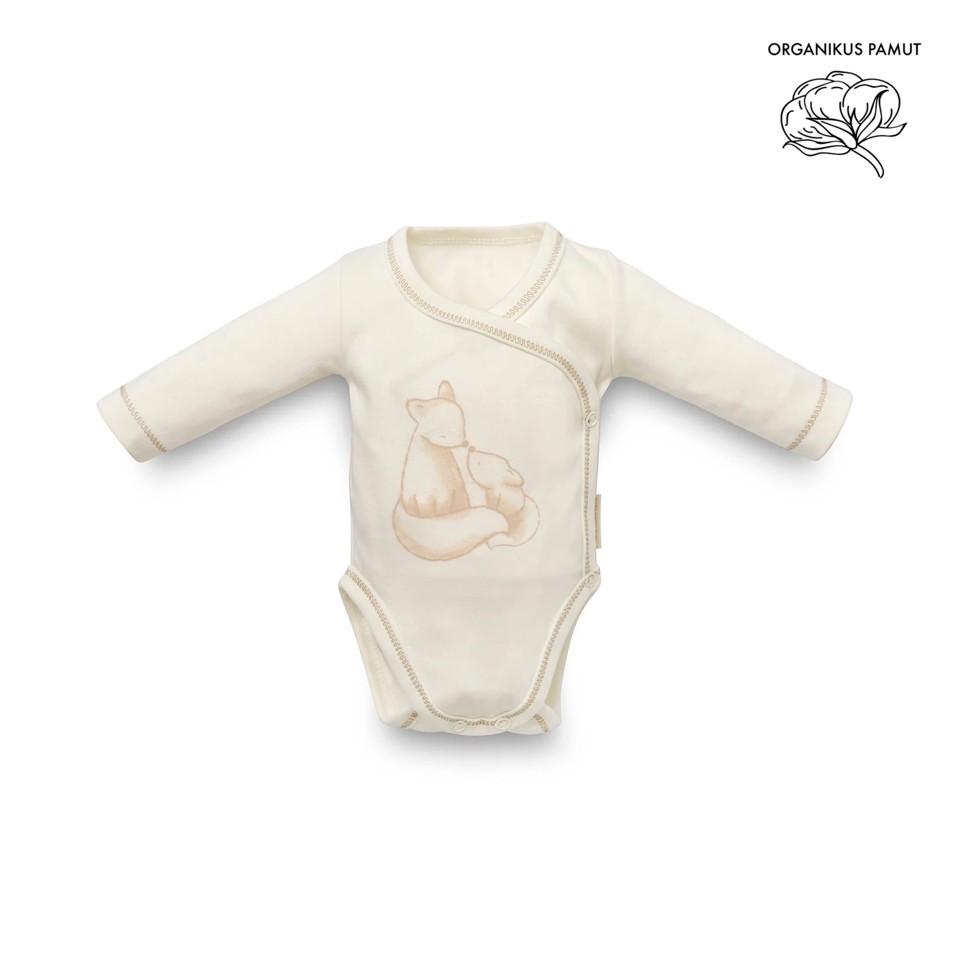 E-shop Kenguru Gold body s dlhými rukávmi Kimono 50-56, fox