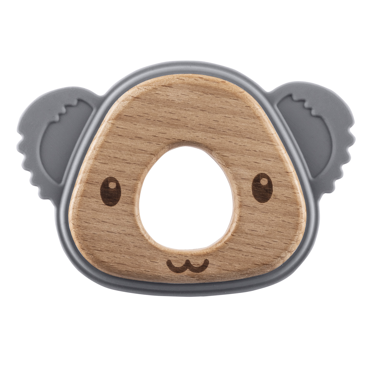 E-shop ZOPA Silikónové drevené hryzátko Koala, Dove Grey