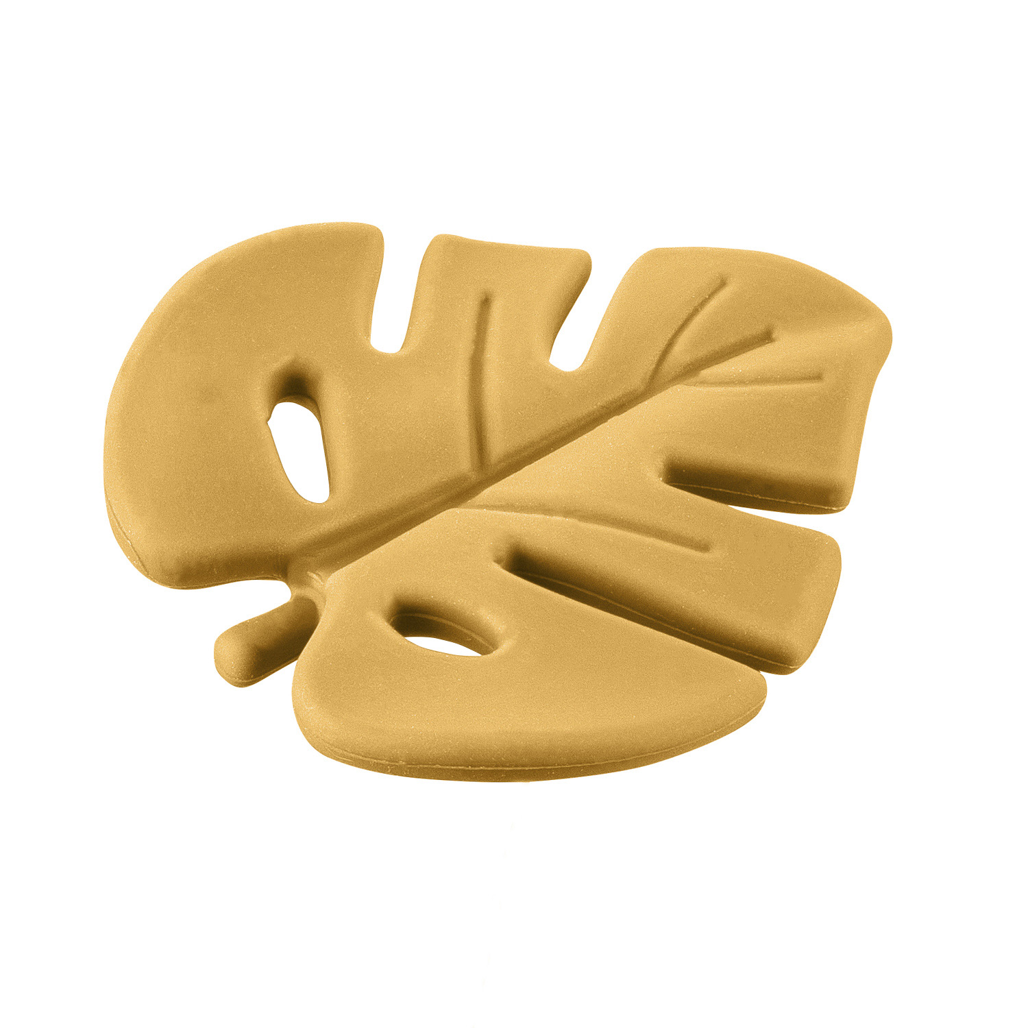 E-shop ZOPA Silikónové hryzátko Leaf, Mustard Yellow