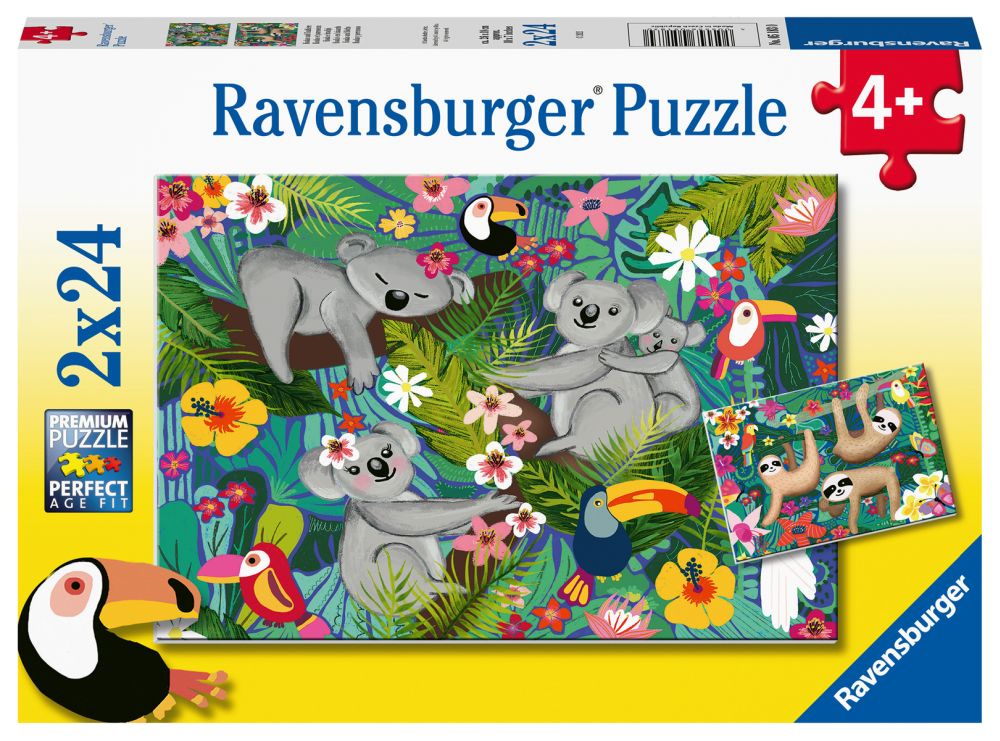 E-shop Ravensburger Koaly a leňochy 2x24 dielikov