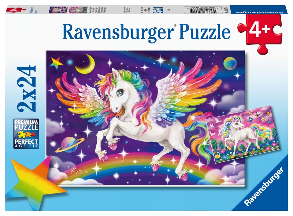 E-shop Ravensburger Jednorožec a Pegas 2x24 dielikov