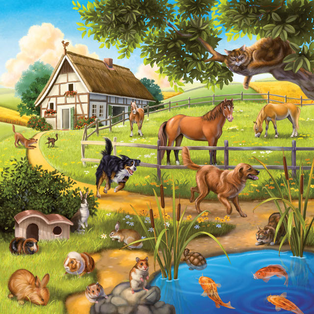 E-shop Ravensburger Domáce zvieratá  3 x 49d