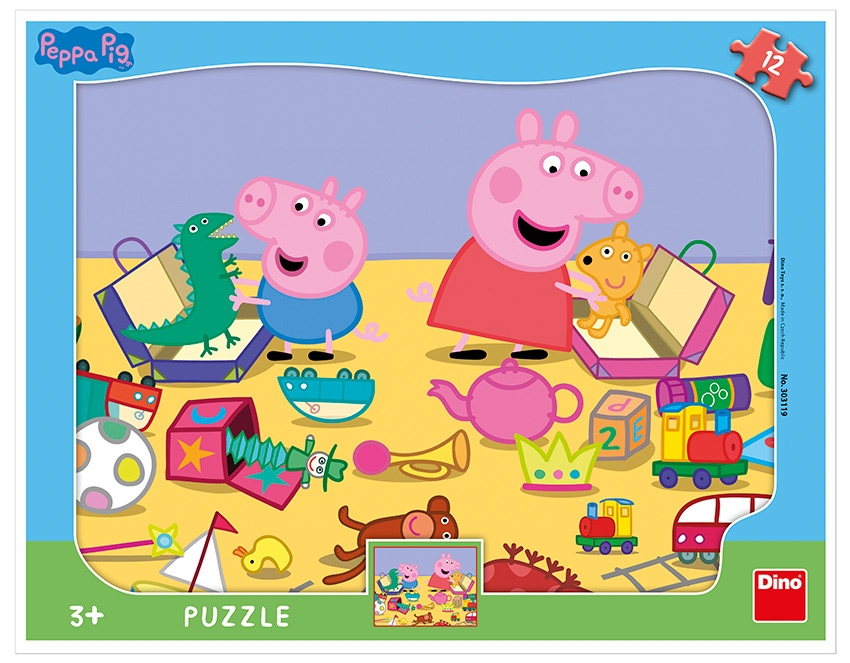 E-shop Dino PEPPA PIG SA HRÁ 12D doskové Puzzle