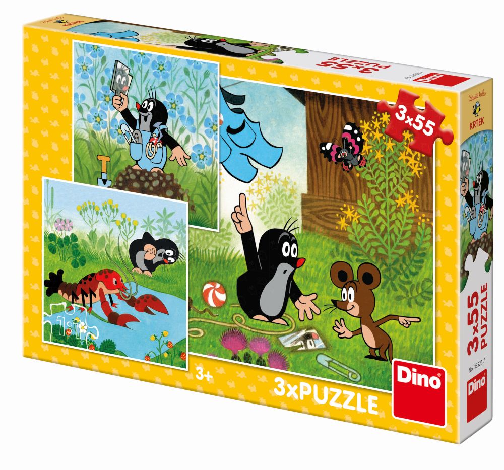 E-shop Dino KRTKO A NOHAVICE 3x55 Puzzle