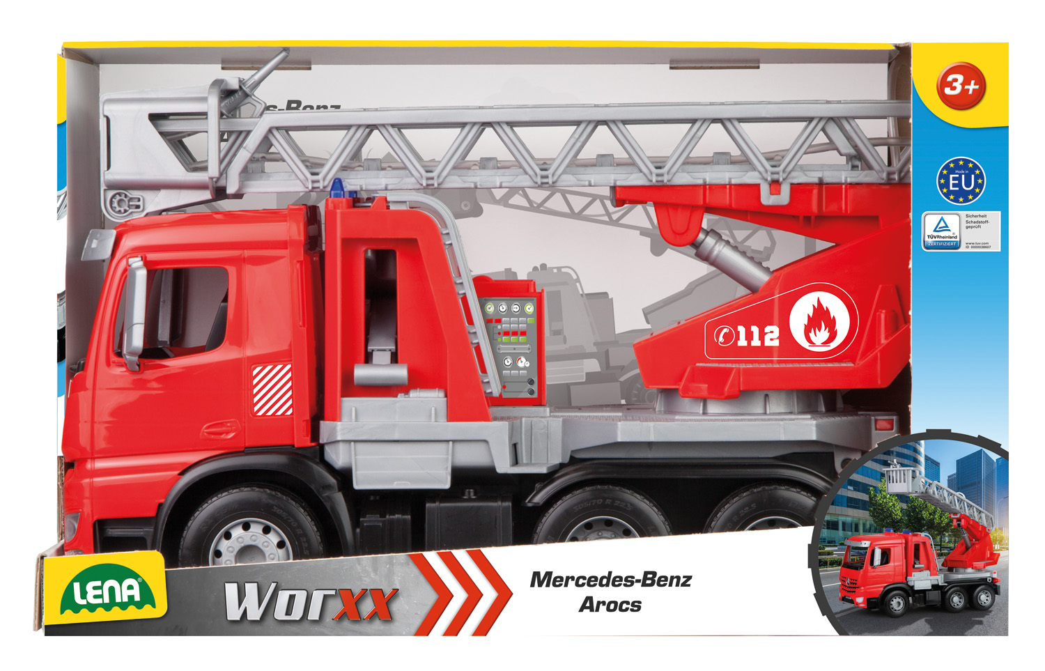E-shop Lena Mercedes Arocs hasič s rebríkom, okrasný kartón
