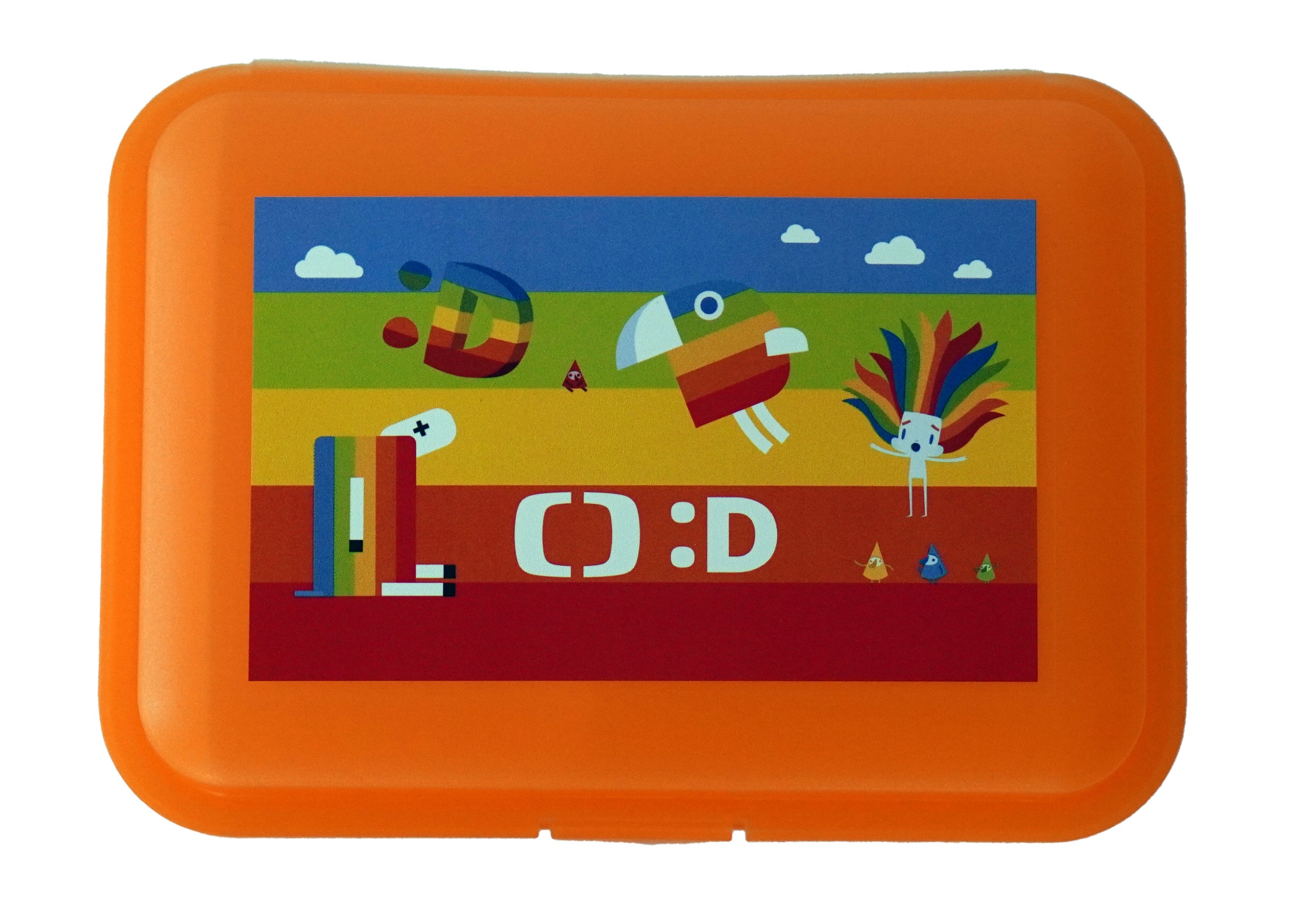 E-shop MAC TOYS Dečko desiatový box s priehradkou oranžový
